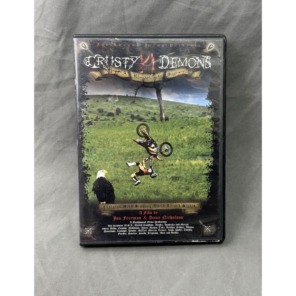 Crusty Demons 14 A Bloodthirsty Saga DVD FMX Freestyle Motocross Fleshwound Film